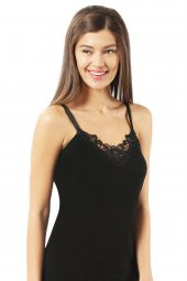 Bayan Askılı Güpürlü Ribana  Atlet 6lı paket thumbnail 1