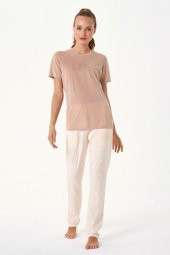 Sincap Baskılı Sabahlıklı Pijama Takımı - 6