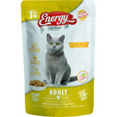 ENERGY TAVUKLU YETİŞKİN ISLAK KEDİ MAMASI POUCH 85 GR - 1