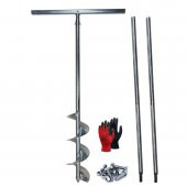 Galvaniz Toprak Delme Sondaj Burgusu Çap 15 cm Boy 3 mt - 1