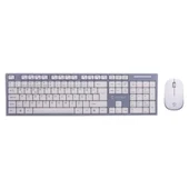 Everest KM-6063 Beyaz/Gri Kablosuz Q Multimedia Klavye + Mouse Set - 1