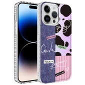 iPhone 14 Pro Kılıf Airbag Kenarlı Renkli Desenli Elegans Kılıf thumbnail 2