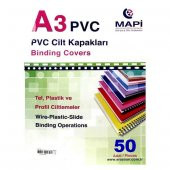Mapi 450 Mikron PP A3 kapak lacivert 50 Adet - 2