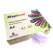 MAPİCOİL 4:1 PLASTİK HELEZON SPİRAL 16MM.ŞEFFAF 100 AD. 48LOP - 1
