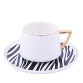 Kahve Fincan Takımı Zebra Desen (6 Kişilik 12 Parça) - 2