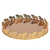 Canba Gold Ginkolu Yuvarlak Tepsi 38 Cm - 1