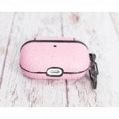 Apple AirPods Pro Uyumlu Deri Kılıf Juni NU2 Pembe - 5