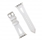 Bouletta Apple Watch Uyumlu Deri Kordon BA2 42-44-45mm F3 Beyaz - 5