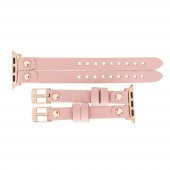 Bouletta Apple Watch Uyumlu Deri Kordon Ely Double Tour NU2 Pembe - 3