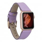 Bouletta Apple Watch Uyumlu Deri Kordon 38-40-41mm Roma CP22 Lila - 2