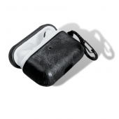 Apple AirPods Pro Uyumlu Deri Kılıf Juni RST1 Siyah - 4