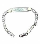 Unisex Bebek Çocuk İsimli Gümüş Künye Özel Gün Hediyesi - 1