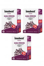 İmubest Kara Mürver 30 Kapsül 3'Lü PAKET (SKT:10/2023) - 1