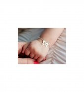 925 Ayar Kişiye Özel İsimli Bebek Çocuk Unisex Gümüş Künye - 1