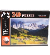 240 Parça Kutulu Puzzle - İsviçre Alp Dağları Manzarası! - 1