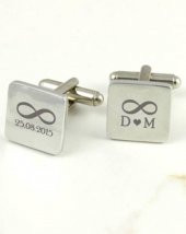 Sonsuzluk Model 925 Ayar Gümüş Hediyelik Kol Düğmesi - 1