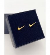 Nike Model 925 Ayar Gold Erkek Gümüş Hediyelik Kol Düğmesi - 1