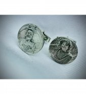 Kişiye Özel Fotoğraf Baskılı 925 Ayar Gümüş Özel Tasarım Hediyelik Kol Düğmesi thumbnail 1