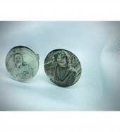 Kişiye Özel Fotoğraf Baskılı 925 Ayar Gümüş Özel Tasarım Hediyelik Kol Düğmesi thumbnail 2