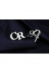 Harfli 925 Ayar Gümüş Kol Düğmesi - 1