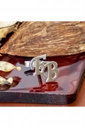 E-B Harfli Gümüş Kol Düğmesi 925 Ayar thumbnail 3