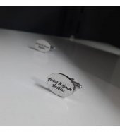 925 Ayar Oval Plaka Kişiye Özel İsimli Erkek Hediyelik Kol Düğmesi Özel Gün Hediyesi - 1