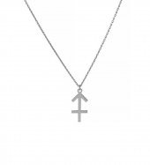 Yay Burcu Gümüş Unisex Hediyelik Kolye - 1