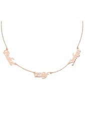 Üç Isimli Gümüş Kolye - Gms1274 - 1