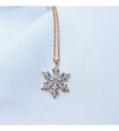 Lotus Çiçeği Gümüş Kolye - 1