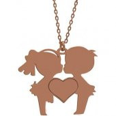 Kişiye Özel Isimli 925 Ayar Gümüş Aşk Kolye - 1