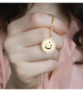 Kişiye Özel Arapça Harf Tasarım Gold Hediyelik Kadın Gümüş Kolye - 1