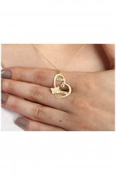 Gümüş Kelebek Kalpli Isim Kolye thumbnail 1