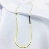 Gold Italyan Ezme Model Gümüş Kolye - 1