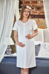 Cossy By Aqua 23170 Pudra Puantiyeli Hamile Lohusa Gecelik - 3