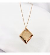 Baklava Dilim Model Gümüş Dua Kolye - 1