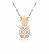 Ananas Model Gümüş Tasarım Kolye - 1