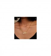 925 Ayar Gold Arapça Kişiye Özel İsim Gümüş Kolye - 1