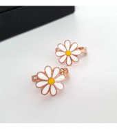 Papatya Gümüş Küpe - 1