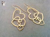 Kalp Model 925 Ayar Gümüş Kadın Küpe - 1