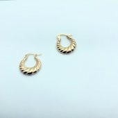 925 Ayar Istiridye Model Rose Gold Kadın Halka Küpe - 1