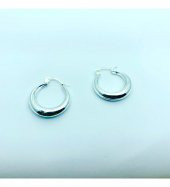 925 Ayar Halka Gümüş Hediyelik Kadın Küpe - 1