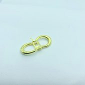 925 Ayar Antik Model Gold Hediyelik Kadın Gümüş Küpe - 1