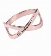 Kişiye Özel İsimli Sonsuzluk Model 925 Ayar Gümüş Yüzük - 1