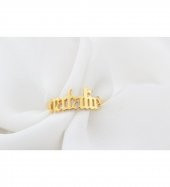 Kişiye Özel İsimli Gotik Gümüş Yüzük - 1