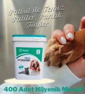 Kedi Köpek Için Hijyenik Tüy Ve Pati Temizleme Islak Kova Mendil 400 Adet Eko - 2