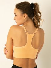 Fashion Çift Askı Detaylı Destekli Seamless Spor Sütyeni - 4