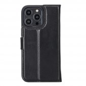 Apple iPhone 14 Pro Max Uyumlu Deri Cüzdanlı Kılıf MWWN RST1 - 5