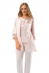 Saten Çeyizlik Pijama Takım - 1