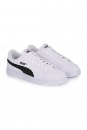 PUMA SMASH V2  ERKEK SPOR AYAKKABI BEYAZ-SİYAH - 3