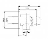 Eca Ankastre El Duşu Çıkış Dirseği Mat Beyaz 102199523C4 thumbnail 2